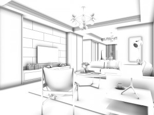 stylish avant-garde living room design 138 3D Model