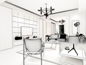 stylish avant-garde living room design 138 3D Model