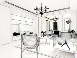 stylish avant-garde living room design 138 3D Model