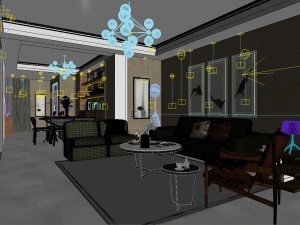 stylish avant-garde living room design 138 3D Model