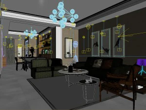 stylish avant-garde living room design 138 3D Model