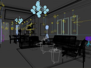 stylish avant-garde living room design 138 3D Model