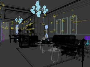 stylish avant-garde living room design 138 3D Model