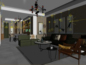 stylish avant-garde living room design 138 3D Model