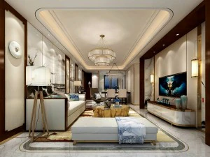 stylish avant-garde living room design 139 3D Model