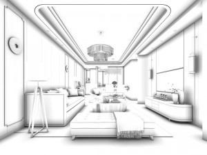 stylish avant-garde living room design 139 3D Model