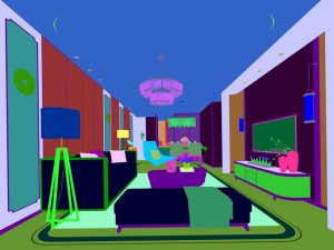 stylish avant-garde living room design 139 3D Model