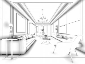 stylish avant-garde living room design 140 3D Model