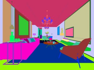 stylish avant-garde living room design 140 3D Model