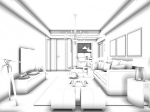 stylish avant-garde living room design 141 3D Model