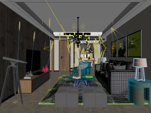 stylish avant-garde living room design 141 3D Model