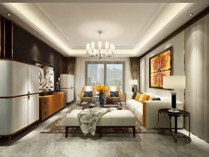 design elegante e vanguardista de sala de estar 142 Modelo 3D