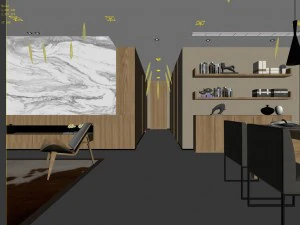 stylish avant-garde living room design 143 3D Model