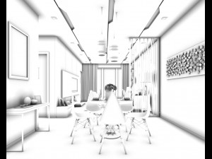 stylish avant-garde living room design 144 3D Model