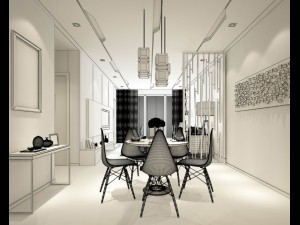 stylish avant-garde living room design 144 3D Model