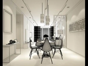 stylish avant-garde living room design 144 3D Model
