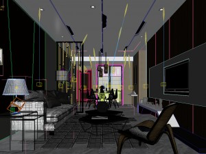 stylish avant-garde living room design 144 3D Model