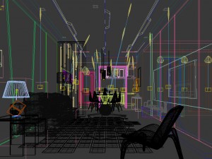 stylish avant-garde living room design 144 3D Model