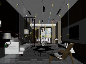 stylish avant-garde living room design 144 3D Model