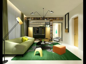 stylish avant-garde living room design 145 Model 3D