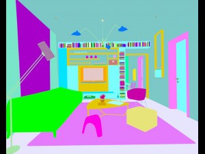stylish avant-garde living room design 145 Model 3D