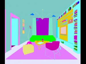 stylish avant-garde living room design 145 3D Model