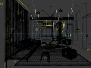 stylish avant-garde living room design 145 Model 3D