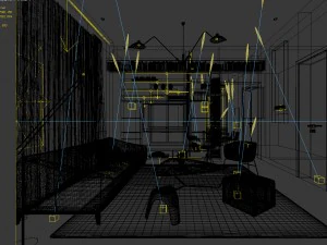 stylish avant-garde living room design 145 3D Model