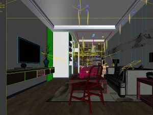stylish avant-garde living room design 146 3D Model