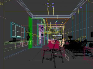 stylish avant-garde living room design 146 3D Model