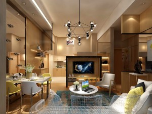 stylish avant-garde living room design 147 3D Model