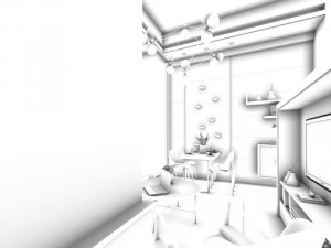 stylish avant-garde living room design 147 3D Model