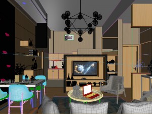 stylish avant-garde living room design 147 3D Model