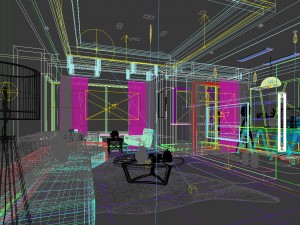 stylish avant-garde living room design 148 3D Modell
