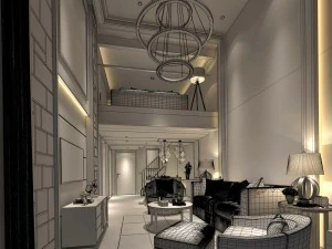 stylish avant-garde living room design 149 3D Model