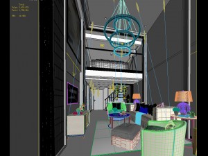 stylish avant-garde living room design 149 Modello 3D