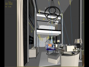 stylish avant-garde living room design 149 Modello 3D