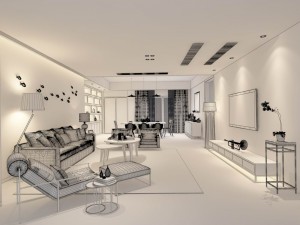 stylish avant-garde living room design 150 Modèle 3D