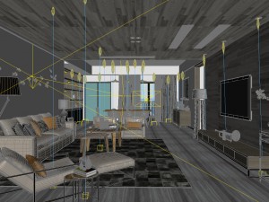 stylish avant-garde living room design 150 Modèle 3D