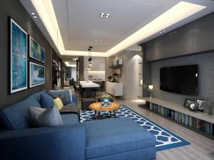 세련된 아방가르드 거실 디자인 151 3D 모델