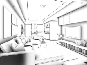 stylish avant-garde living room design 151 Modèle 3D