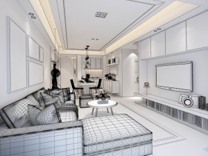 stylish avant-garde living room design 151 Modèle 3D
