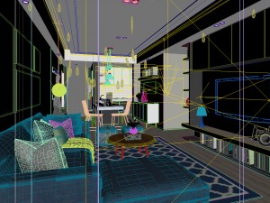 stylish avant-garde living room design 151 Modèle 3D