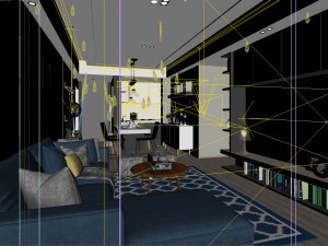 stylish avant-garde living room design 151 Modèle 3D