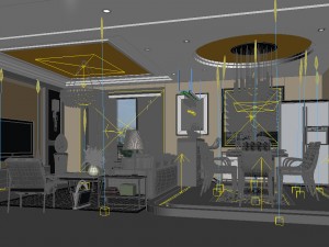 stylish avant-garde living room design 152 3D Model