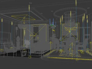 stylish avant-garde living room design 152 3D Model