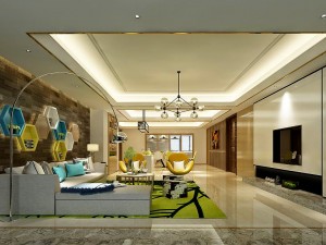 stylish avant-garde living room design 153 3D Model