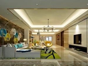 세련된 아방가르드 거실 디자인 153 3D 모델