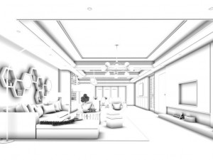 stylish avant-garde living room design 153 3D Model