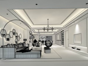 stylish avant-garde living room design 153 3D Model